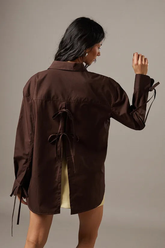 Oversized Bow Back Shirt