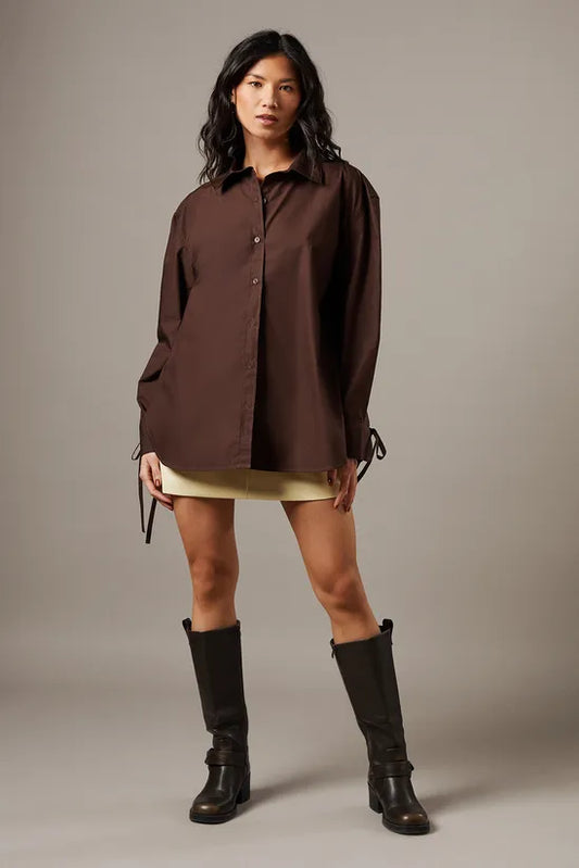 Oversized Bow Back Shirt