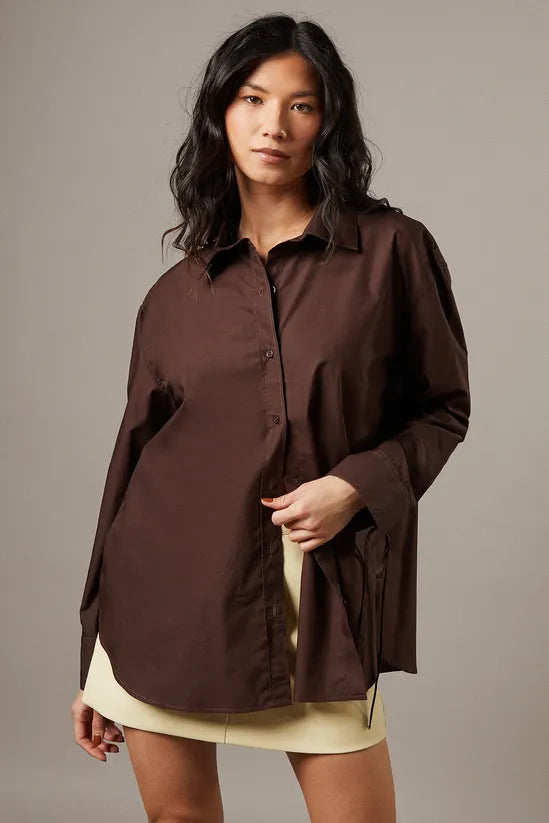 Oversized Bow Back Shirt