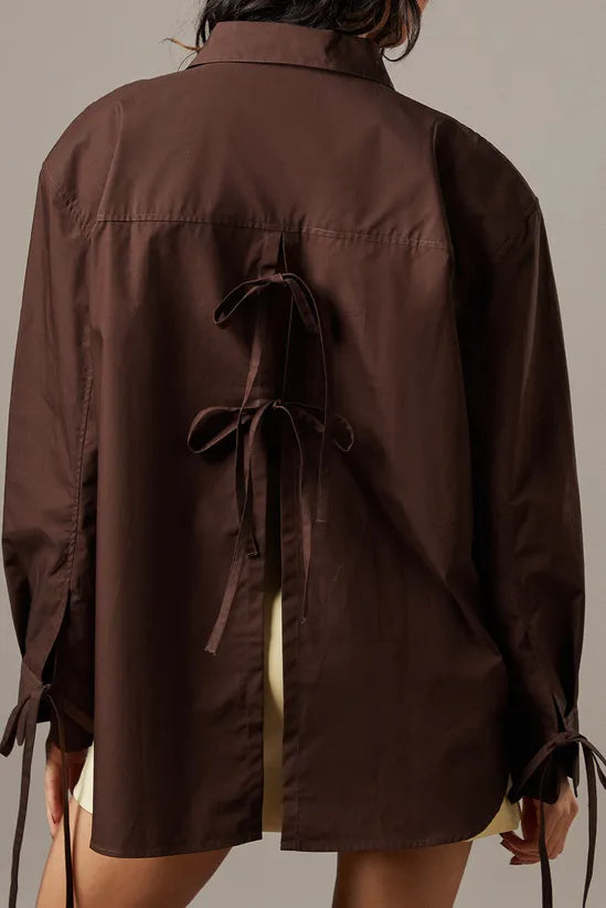 Oversized Bow Back Shirt