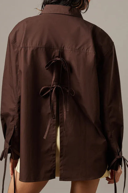 Oversized Bow Back Shirt